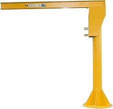 Contrx Heavy Duty Floor Mounted Jib Crane, 10' Under Beam Height, 2000 Lb. Capacity, 10' Span