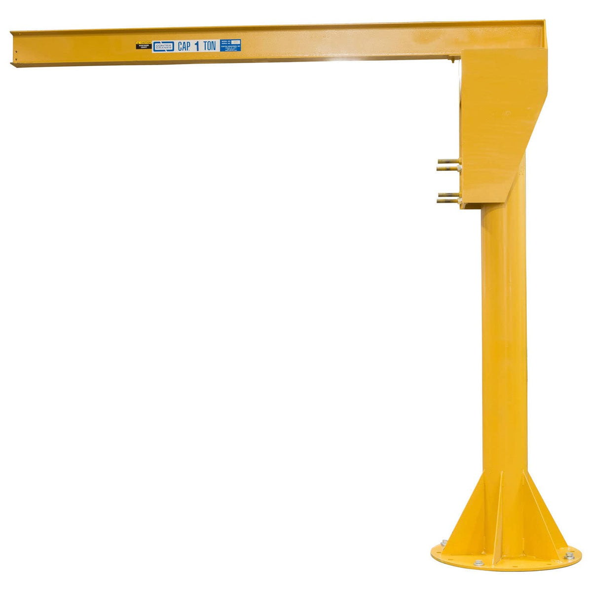 Heavy Duty Floor Mounted Jib Crane by Contrx – Cat Yellow, Model A2128