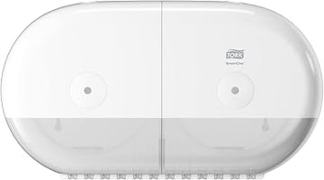 Tork SmartOne® 682000 Mini Double Roll Dispenser for Toilet Paper White T9, High Capacity, Elevation Line