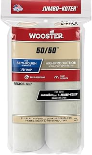 36-Pack of 6-1/2” x 1/2” Nap Wooster RR305 Jumbo-Koter 50/50 Mini-Roller Cover, 2-Pack