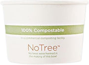 World Centric BO-SU-8 100% Compostable No Tree Paper Bowl, Made from Unbleached Sugarcane Paper, 8 oz, Natural Color (Pack of 1000)