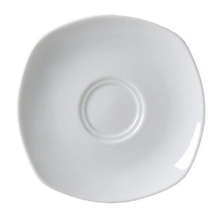 Ventana Saucer by Vertex China – Porcelain White, Pack of 36, Model AV-2