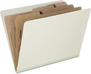AbilityOne 8-Section Classification Folder, Letter Size, Green 7530-01-572-6207