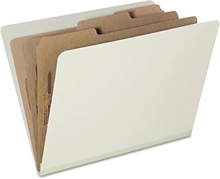 AbilityOne 8-Section Classification Folder, Letter Size, Green 7530-01-572-6207