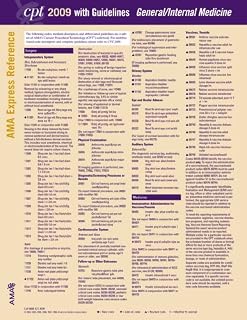 CPT 2009 Express Reference Coding Card Performance Management: Performance
