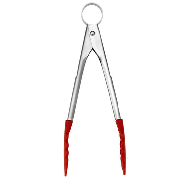 Stainless Steel Silicone Mini Tongs by Cuisipro – 7", Stainless Steel, Red, Model 74708505