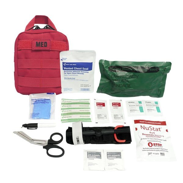 Recon IFAK Red - Advanced by First Aid Only – 100% First Aid Only, Red, Model FA182R-ADV