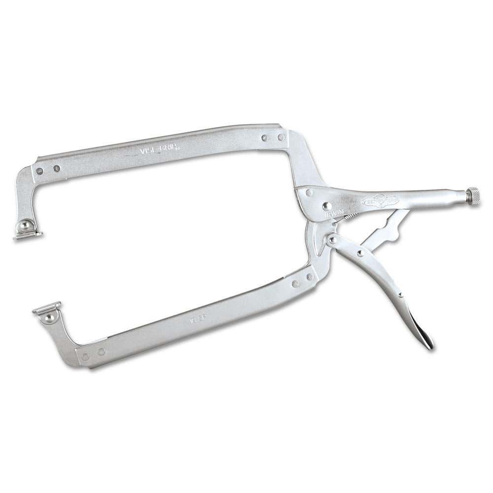 Tools Original Vise Grip Locking C-Clamp with Swivel Pad Tip by IRWIN – 18", Alloy Steel, Silver