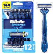 Gillette 12 Count (Pack of 1) / Modern / Blue Disposable Razors