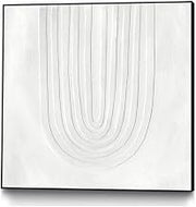 Giant Art Canvas 20x20 Arcobaleno Bianco IV Framed in Multi-Color