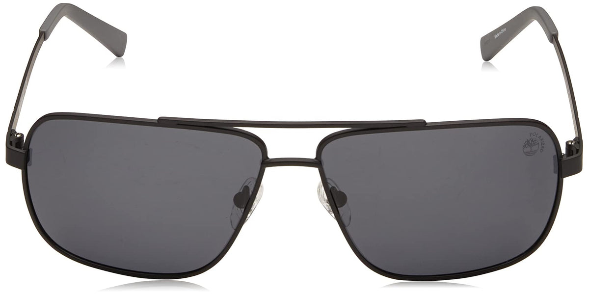 Men's Navigator Sunglasses Metal Earthkeepers Frame by Timberland – 61mm, Stainless Steel front, Matte Black, Model TBA9266