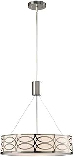 Canarm ICH173B03BN18 Drake 3-Light Chandelier, Brushed Nickel