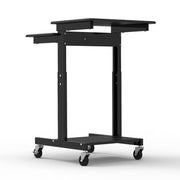 Adjustable-Height Presentation Workstation by Luxor – 24"W x 31"D x 39" to 45"H, Metal, Black, Model PS3945