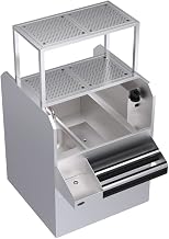 Krowne Metal KRPT-36RP-10 Royal Series Underbar Pass-Thru Ice Bin/Cocktail Station 36"W x 45"D w/ 18"W Ice Bin on Right
