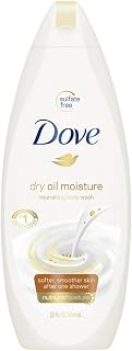 Dove Nourshing Body Wash, Dry Oil Moisture 22 oz (Pack of 4)