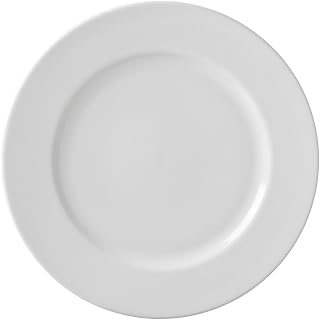 10 Strawberry Street Classic White 12.25" Charger/Buffet Plate, Set of 6, White