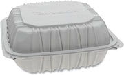 Pactive YCNW0851 Earthchoice Vented Microwavable Mfpp Hinged Lid Container, 8.5 X 8.5 X 3.1, White, 146/carton