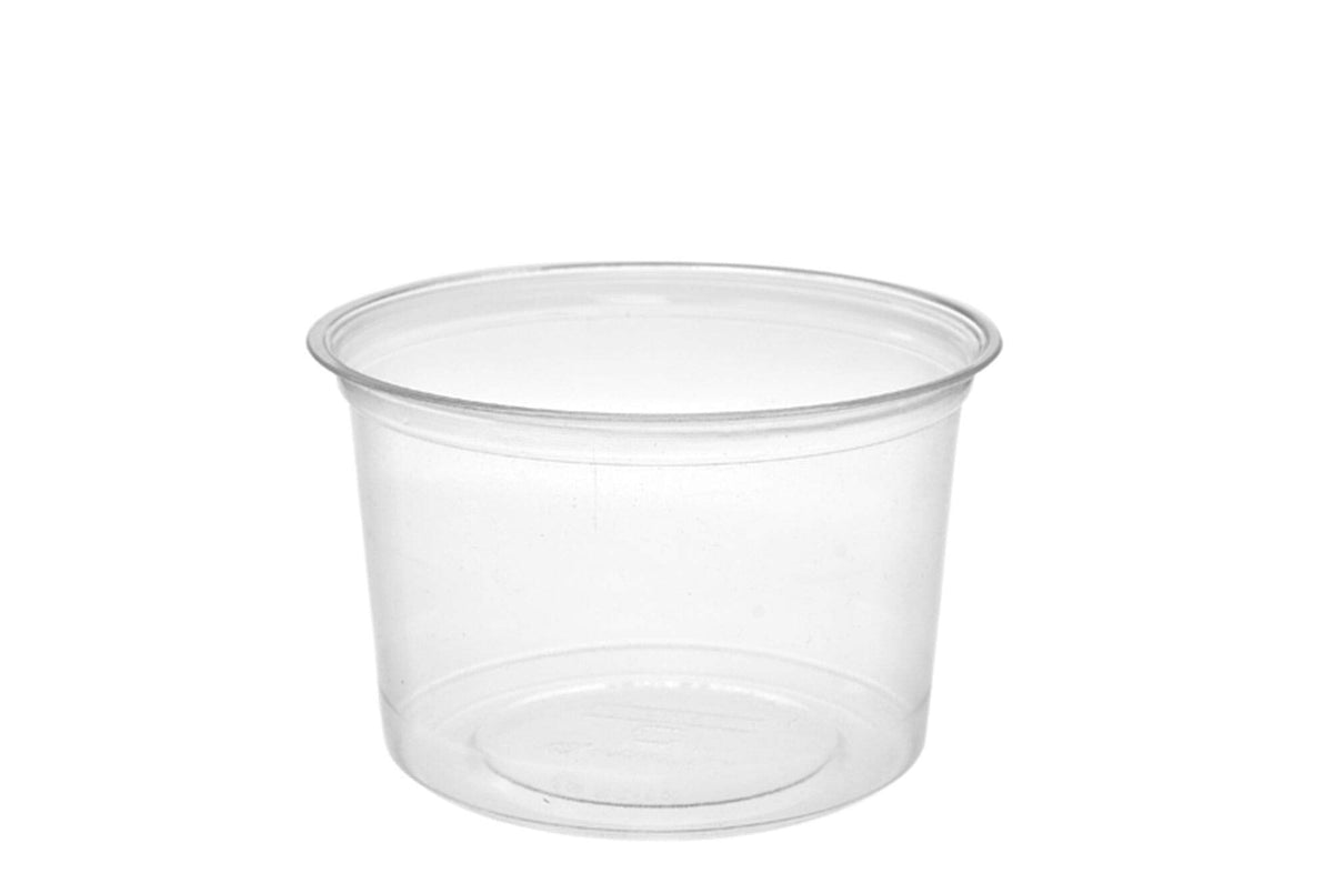 16 oz Clear Plastic Round Deli Container. (Box of 500) by Vegware – 16 ounces, Transparent, Model CF-DC-16