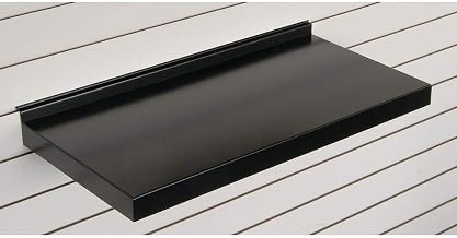 Retail Resource 76809 Slat Wall Shelves, 24", Metal, Black