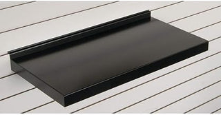 Retail Resource 76809 Slat Wall Shelves, 24", Metal, Black