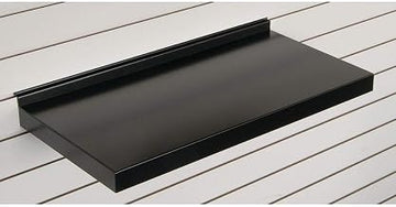 Retail Resource 76809 Slat Wall Shelves, 24", Metal, Black
