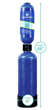 Rhino Salt-Free Conditioner Genuine Replacement Tank by Aquasana – Size 46" Height, 1000000.0 gallons, Fiberglass, Blue, Model WH-SFWC-SR