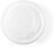 Vegware Plant-Based Compostable 90-Series Flat CPLA Lid (Case of 1000)