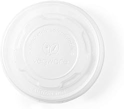 Vegware Plant-Based Compostable 90-Series Flat CPLA Lid (Case of 1000)