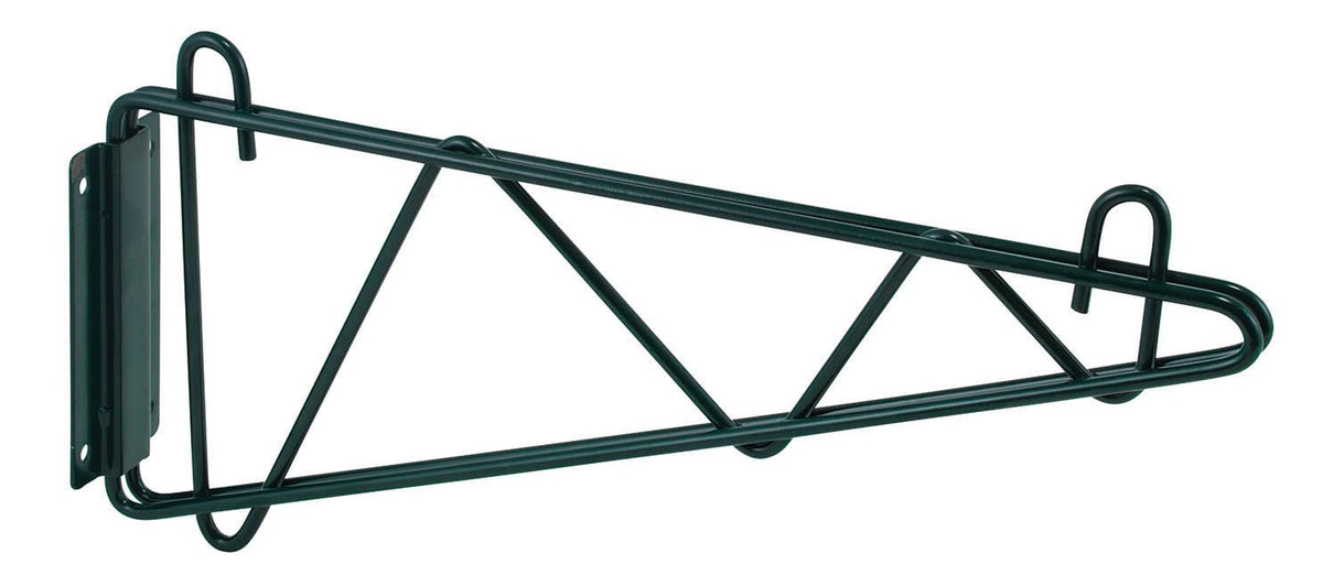 24" Green Shelving Wall Mount Brackets by Winco – Standard, Plastic, Model VEXB-24