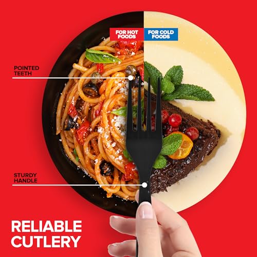 Stock Your Home Forks / 10 Pack Pack of 25 / Black Forks