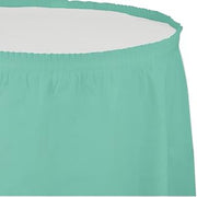 Creative Converting Touch of Color Plastic Table Skirt, 14' X 29", Green