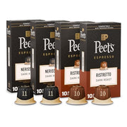 Peet's Coffee Dark Roast Variety Pack / 10 Count (Pack of 4) / Dark Roast Variety Pack - 40 Capsules Coffee Gifts