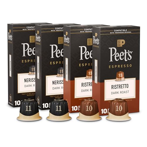 Peet's Coffee Dark Roast Variety Pack / 10 Count (Pack of 4) / Dark Roast Variety Pack - 40 Capsules Coffee Gifts