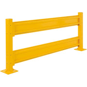 Protective Rail Barrier 8 Ft. Rail by Global Industrial – 92"L x 3"W x 12"H, Alloy Steel, Yellow, Model 436728 (R-8)