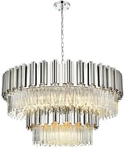 Elegant Lighting Willow 40" Chandelier in Chrome