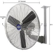 Deluxe Ceiling Mount Fan by Global Industrial – 38"L x 28.5"W x 7"H, Alloy Steel, Black/Gray/Silver, Model 795973