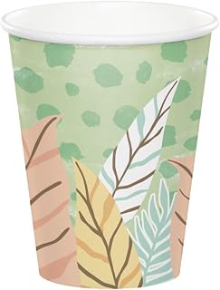 Creative Converting Safari Baby Animal 9 Oz Paper Hot/Cold Cups, 8 Count