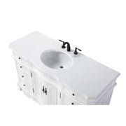 54" Single Bathroom Vanity in Antique White by Elegant Kitchen and Bath – unspecified, Aluminum, White, Model VF10154AW-VW
