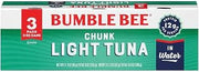 Bumble Bee Chunk Light Tuna in Water, 3 oz (Pack of 3) | Wild Caught Tuna, 12g Protein per Can, MSC Certified Sustainable Seafood, Non-GMO, Gluten Free, Kosher