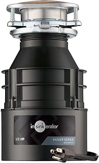 InSinkErator Badger 5 Garbage Disposal with Power Cord, Badger Series 1/2 HP Continuous Feed Food Waste Disposer