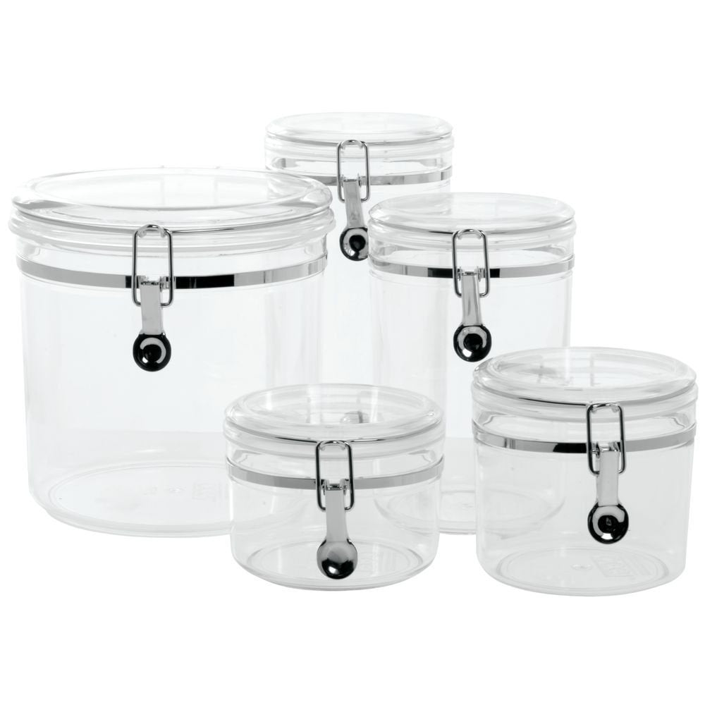 Clear Plastic Canister 152 Oz - 8"Dia x 8"H by HUBERT – 152.0 ounces, Plastic, Clear, Model X530K-003