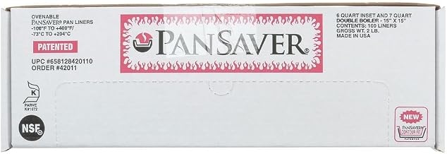 PanSaver Monolyn Bain Marie Pan Liner 6-7 qt Clear- 9 1/2"Dia x 8 1/5"D 100 Per Case