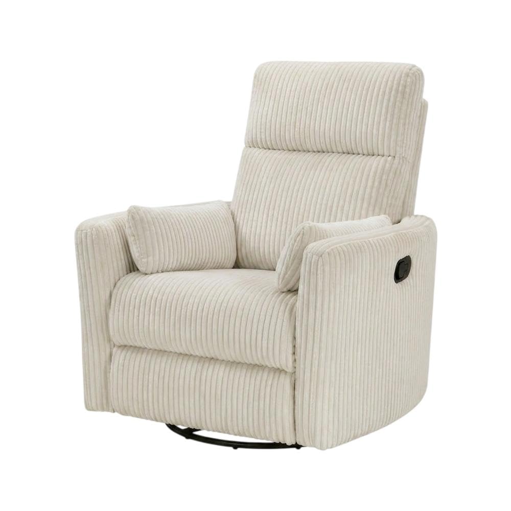 Corduroy Swivel Glider Recliner with 360-Degree Swivel by Starlight Canyon Home – Corduroy, Beige