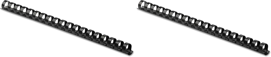 Fellowes Plastic Binding Comb 3/8" Black, 100 Count (Pack of 2)