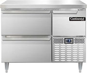 DLFA43-SS-D Designer Line Freezer Base Worktop Unit, 43" W, Full Stainless & Two Drawers