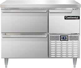 DLFA43-SS-D Designer Line Freezer Base Worktop Unit, 43" W, Full Stainless & Two Drawers