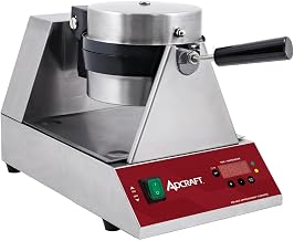 Adcraft Single Belgian Waffle Maker, 7", in Stainless Steel