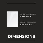 Double-Sided All Clear Vinyl Menu Cover | Two-Sided 2 View Plastic Menu Holder | Slip in Top-Loading Cover | Wipeable by Risch – 8.5 Inches by 11 Inches - 8 Gauge, Model 100 8.5X11