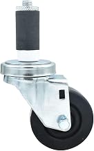 BK Resources 3" Hard Rubber 1-1/4" Expanding Stem Swivel Caster for Work Tables, NSF, 300lb Capacity Per Wheel