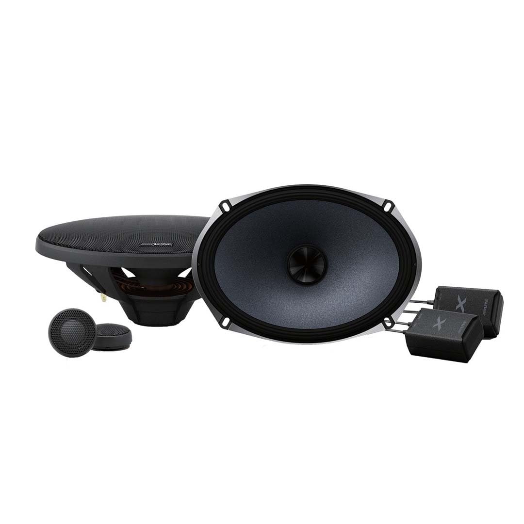 Coaxial Speakers by Alpine – 6X9 Inch, nanofiber, carbon graphite, Black, Model 793276040381